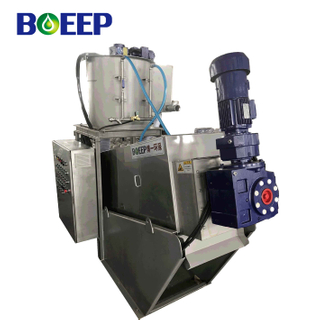 Máquina de prensa de tornillo de voluta para vehículos para deshidratación de lodos de efluentes domésticos